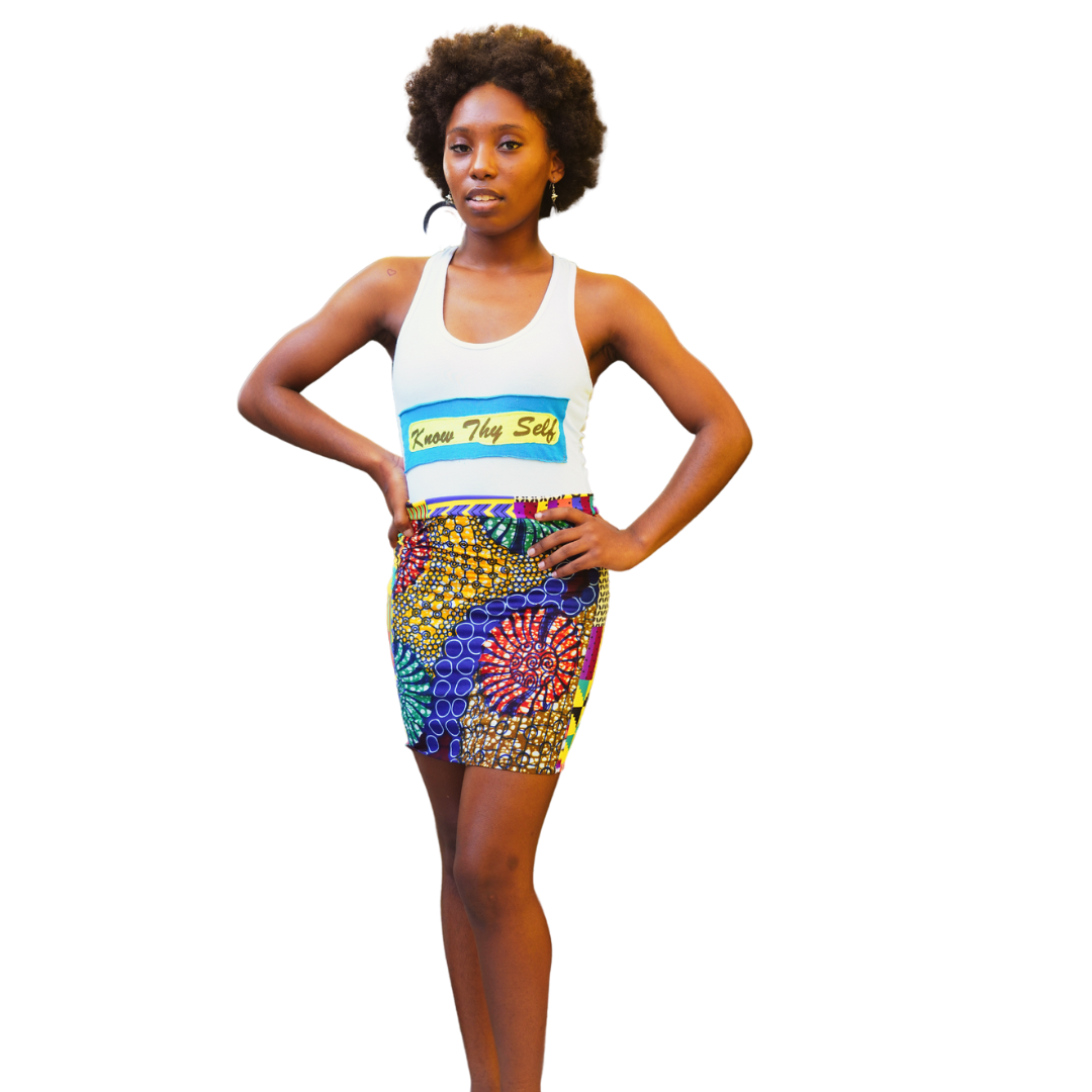 KNOW THY SELF Tank top / PASSIONFRUIT Skirt
