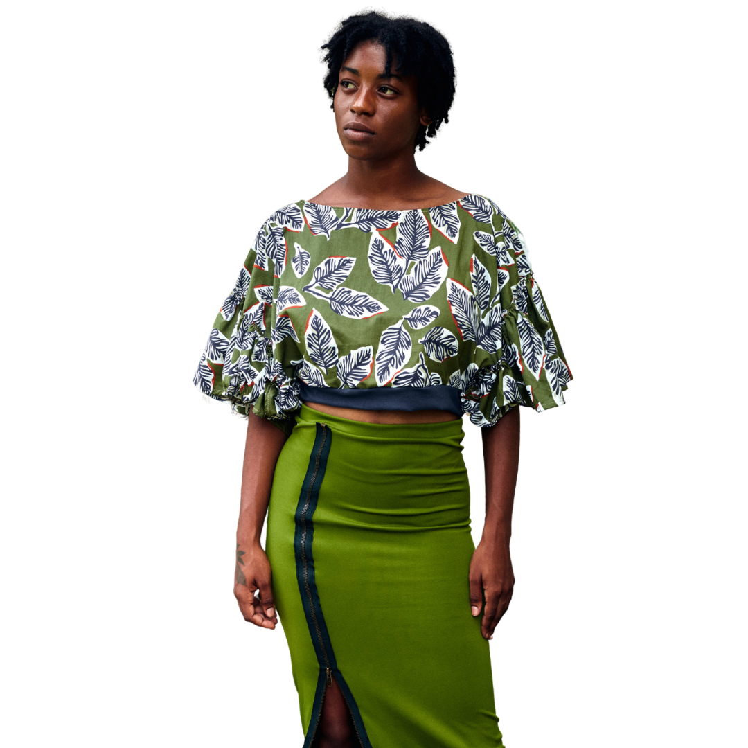 FRESH LEAF Top / AVOCADO Skirt