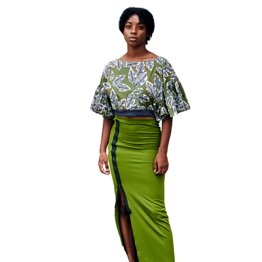 FRESH LEAF Top / AVOCADO Skirt